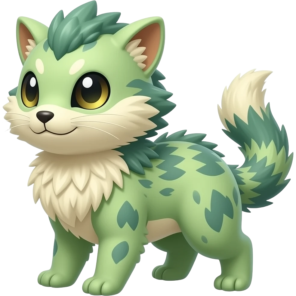 shiny vernid-sergal-civet-genet-Fakémon-monster-creature-hybrid emoji