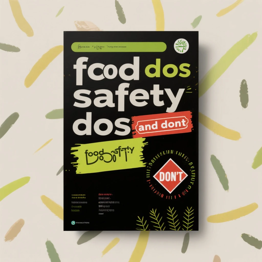 make a detail poster with title of "food safety dos and dont" emoji
