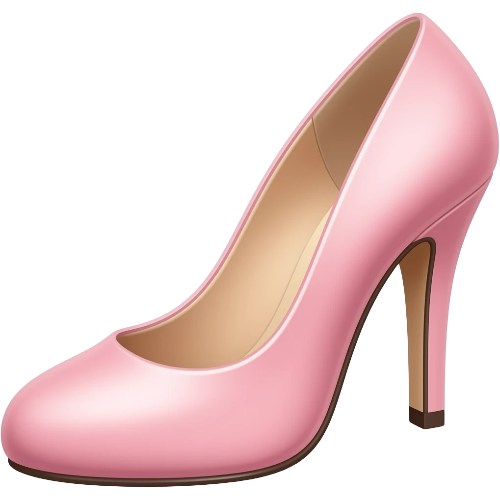 нежно розовая туфелька на каблуках emoji