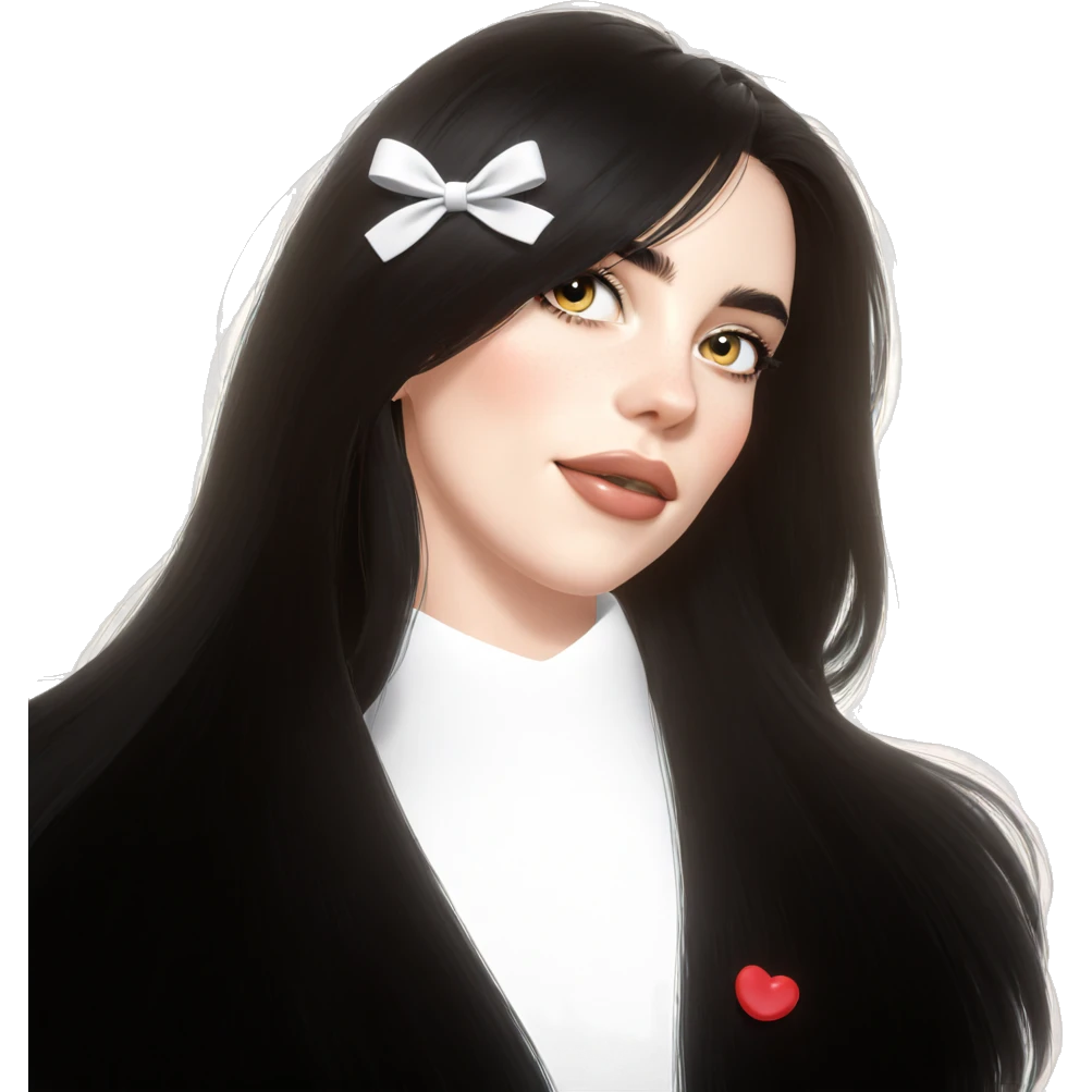 girl with long black hair emoji