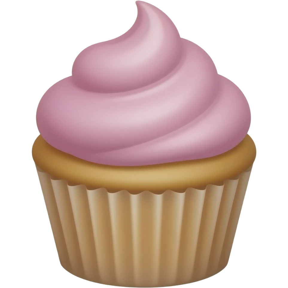 Cupcake with pink icing emoji