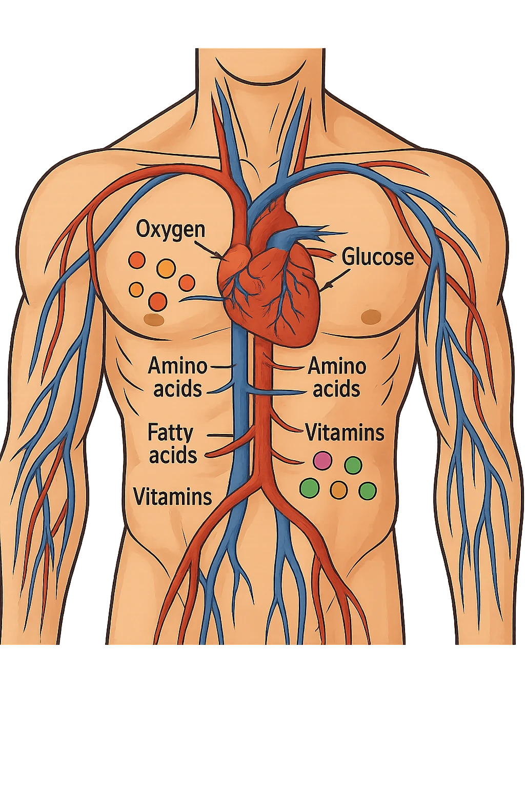 Nutrienti veicolati nel corpo emoji