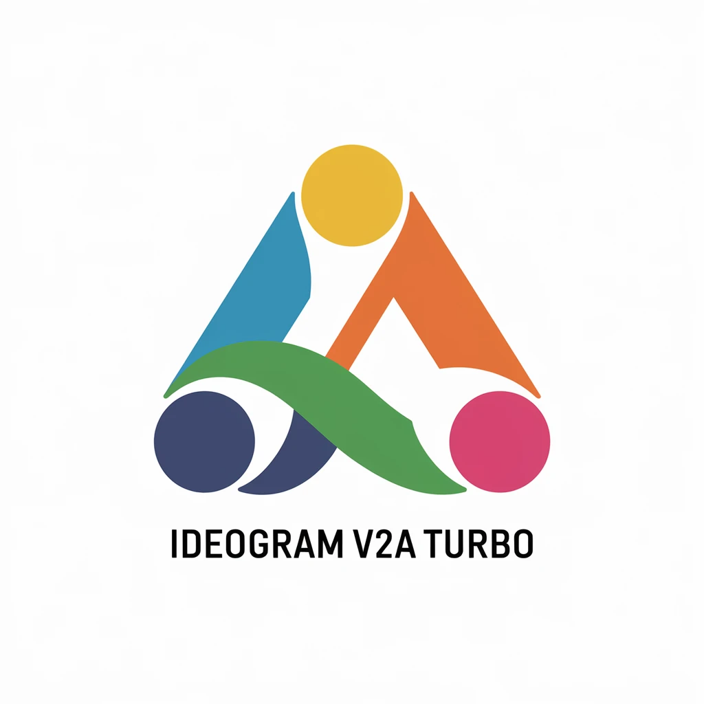 make a colorful logo of only text "Ideogram V2a Turbo" emoji