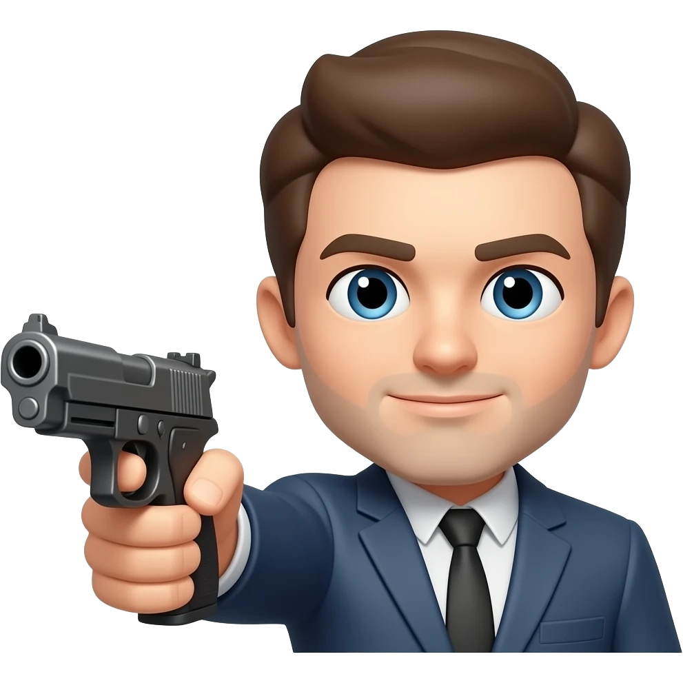 Эмо с пистолетом emoji