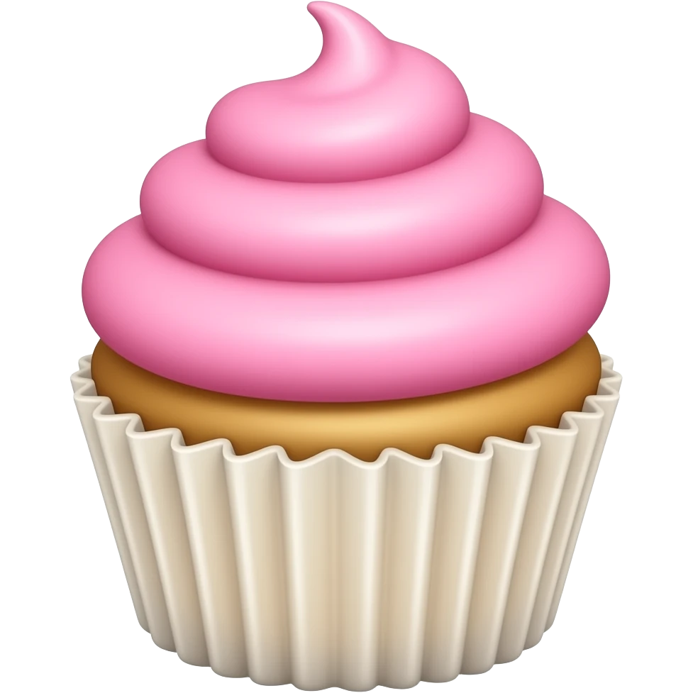 Cupcake with pink icing emoji
