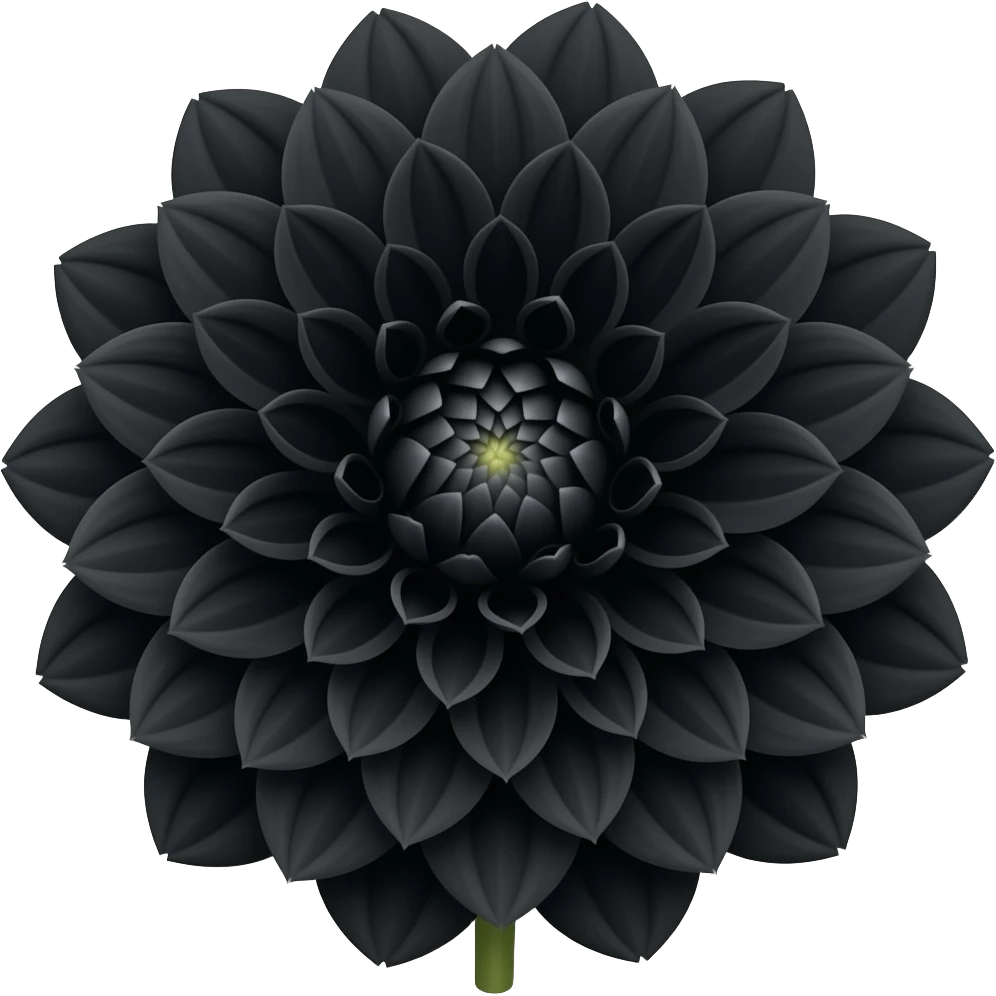 Black Dahlia flower emoji