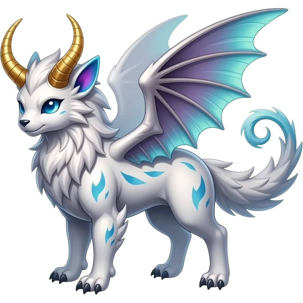 Shiny Horned Helioptile-Salandit-Sylveon-AmauraFakémon-hybrid-creature (full body) emoji