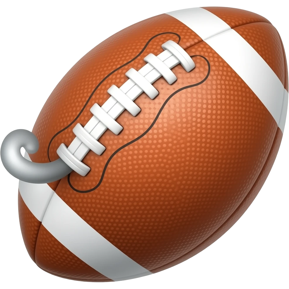Football as a "hook" emoji