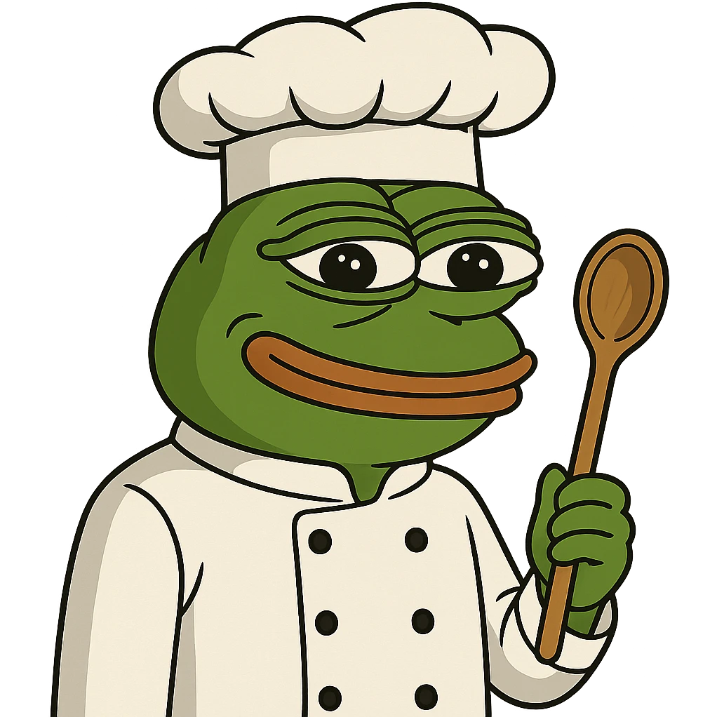 pepe the frog as a chef emoji