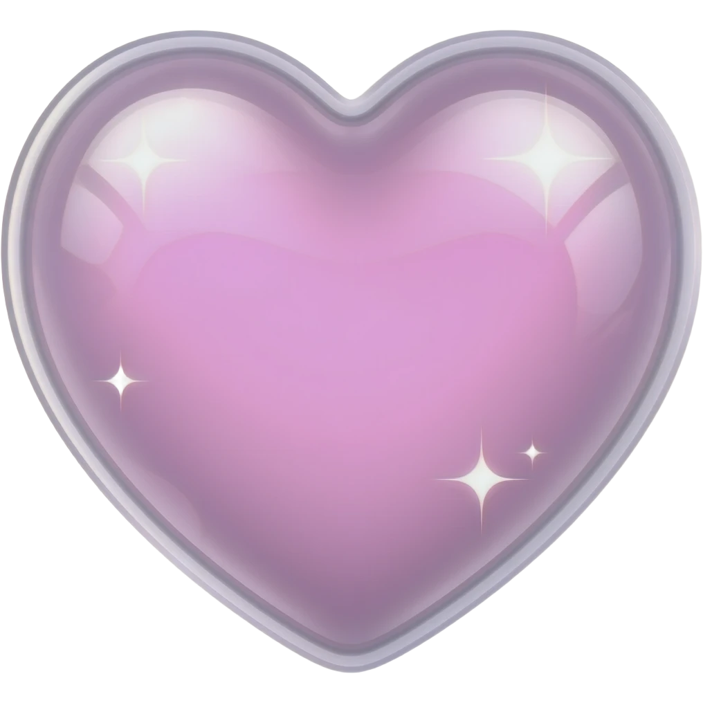 Quero um coração transparente com esse brilho ✨ emoji