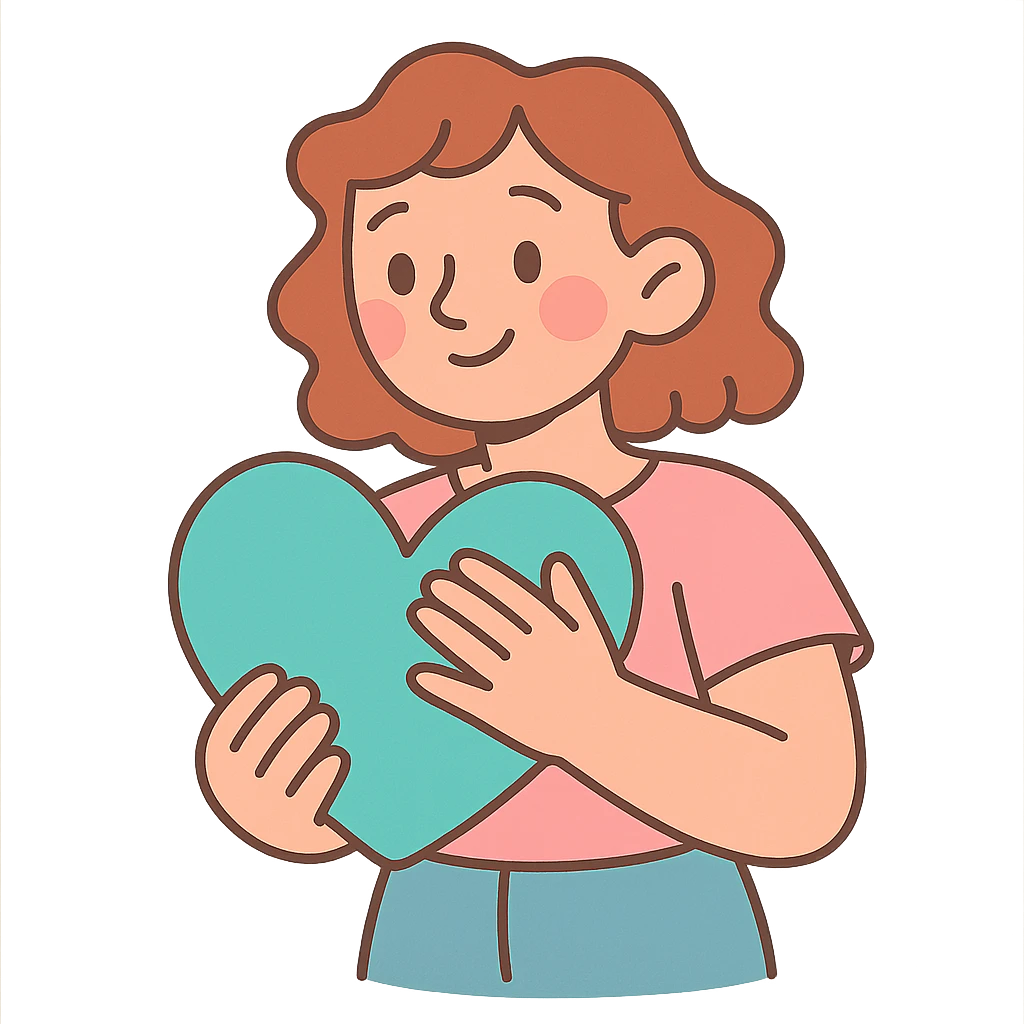 turquoise heart, soft pastel, gentle shading emoji