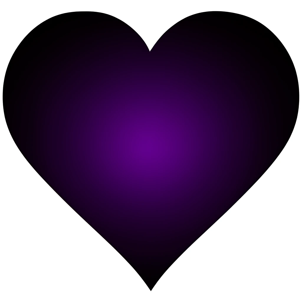 goth purple heart emoji
