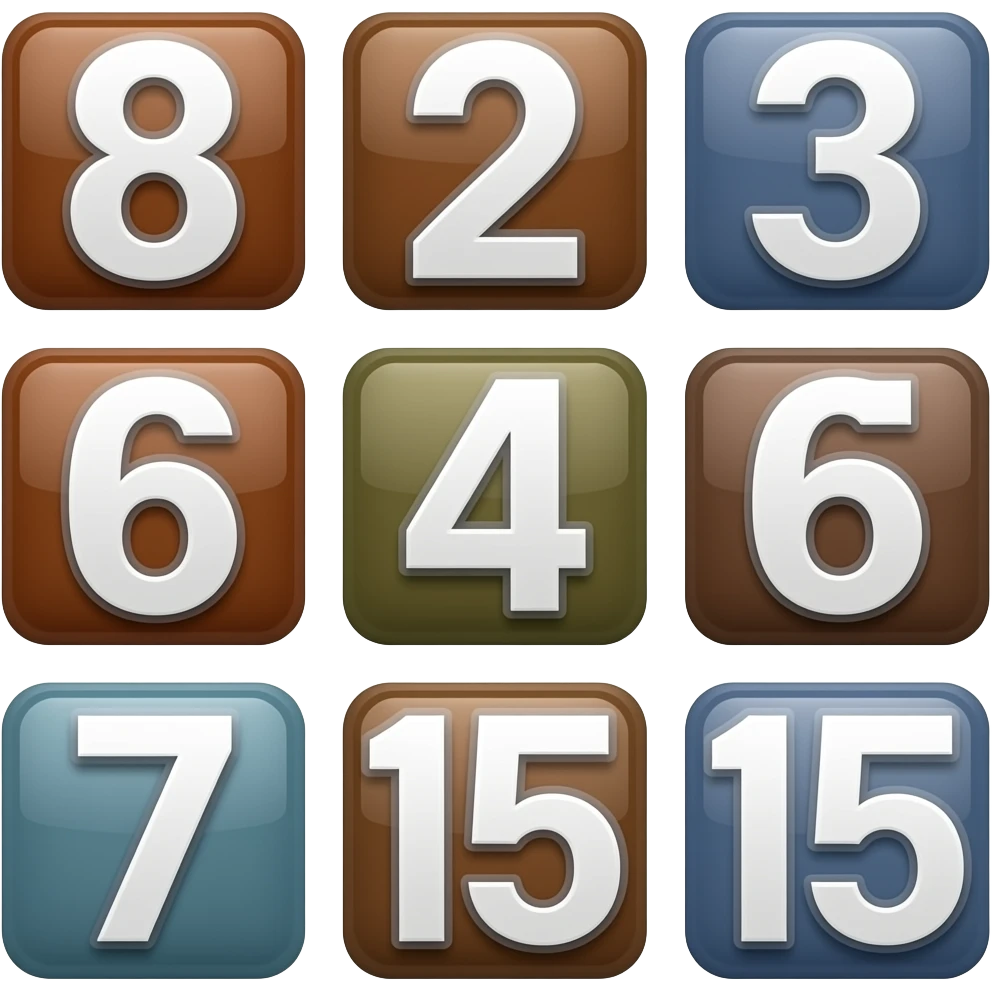 From 8 until 15 emoji