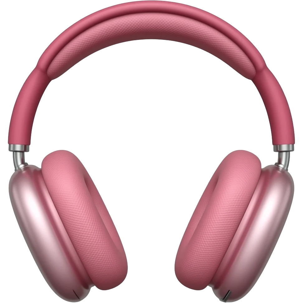 Toz pembe kulaklık emoji