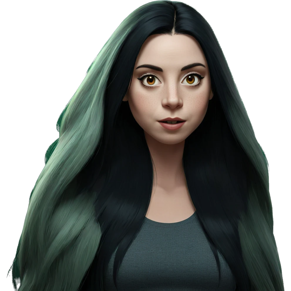 girl with long black hair emoji