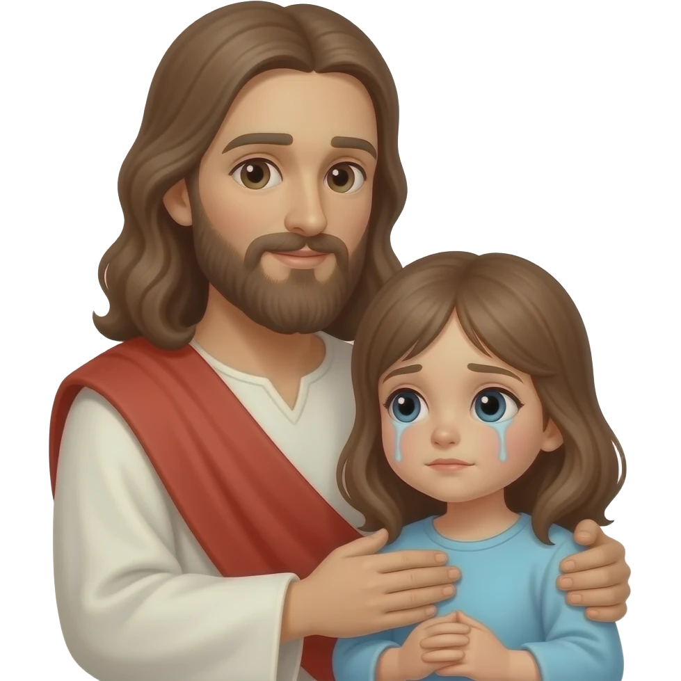 Jesus heals a sick little girl emoji