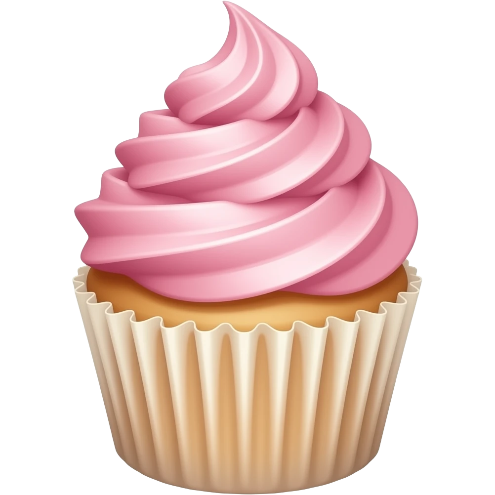 Cupcake with pink icing emoji