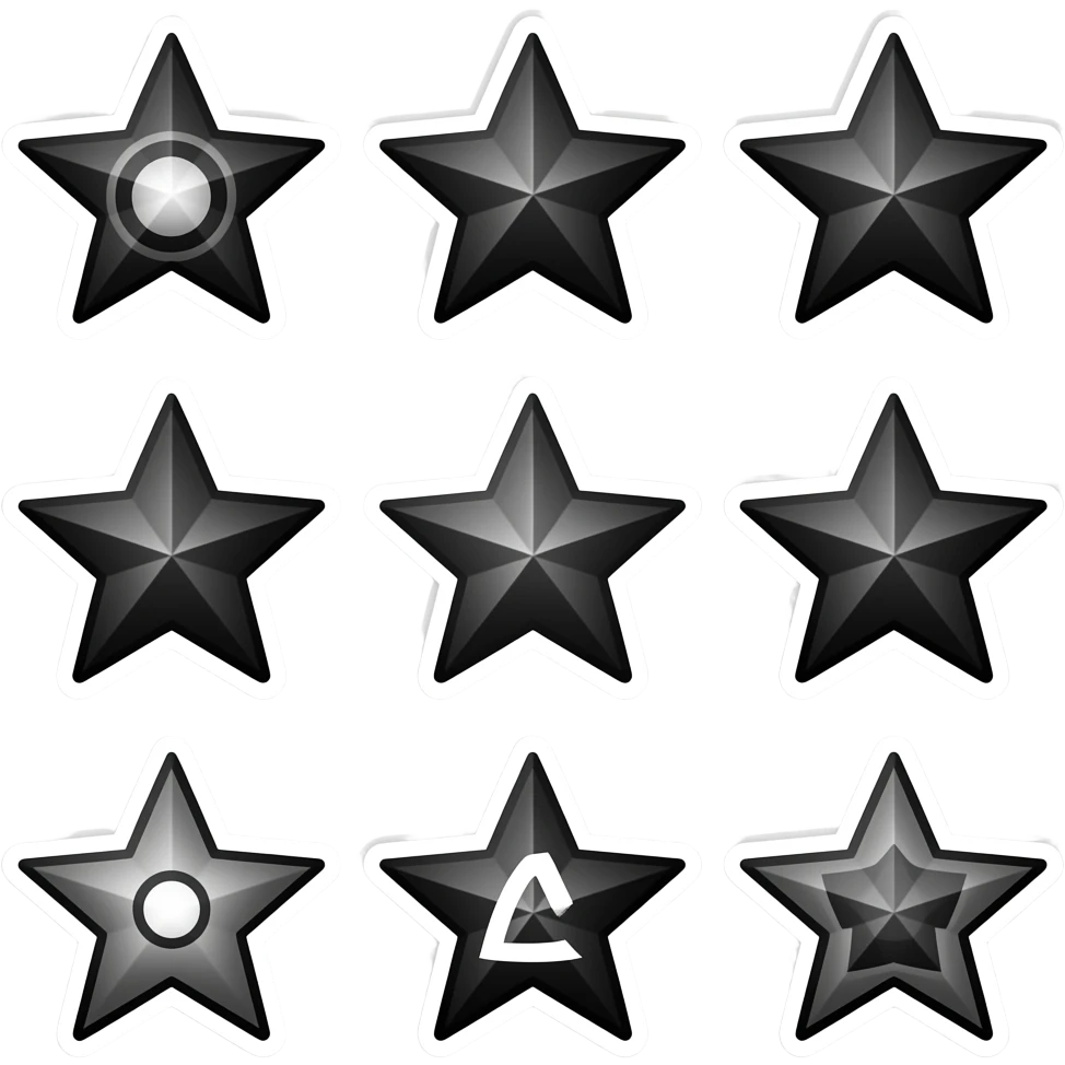 making stickers star colour black lookingone sides. difference difference designs difference designs an 12 car emoji