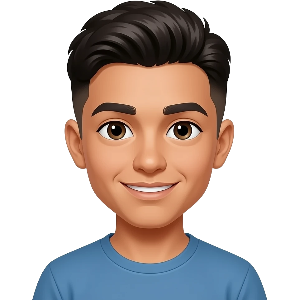 hispanic, 15 yrs, with an edgar haircut emoji