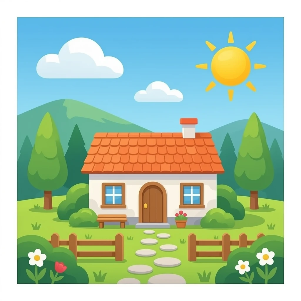 Чистый и уютный домик emoji