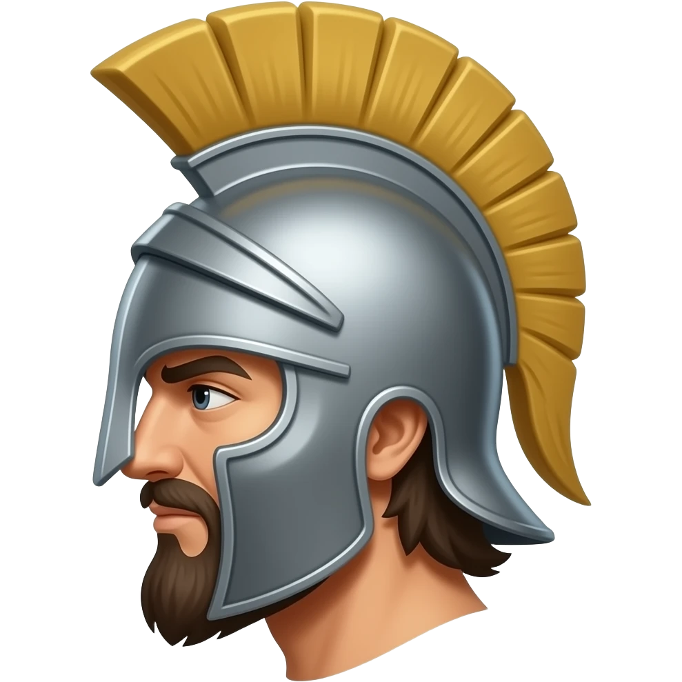 leonidas face wearing helmet emoji