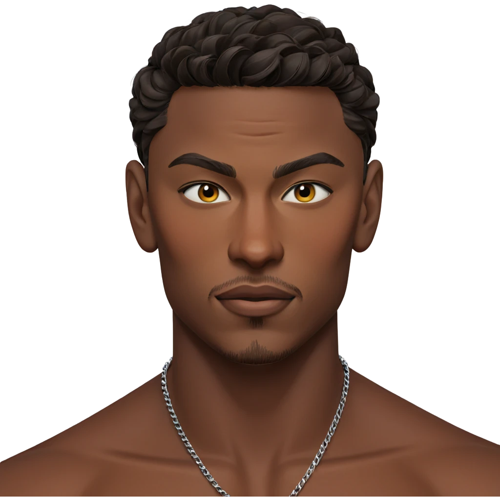 dark-skinned male portrait earrings emoji