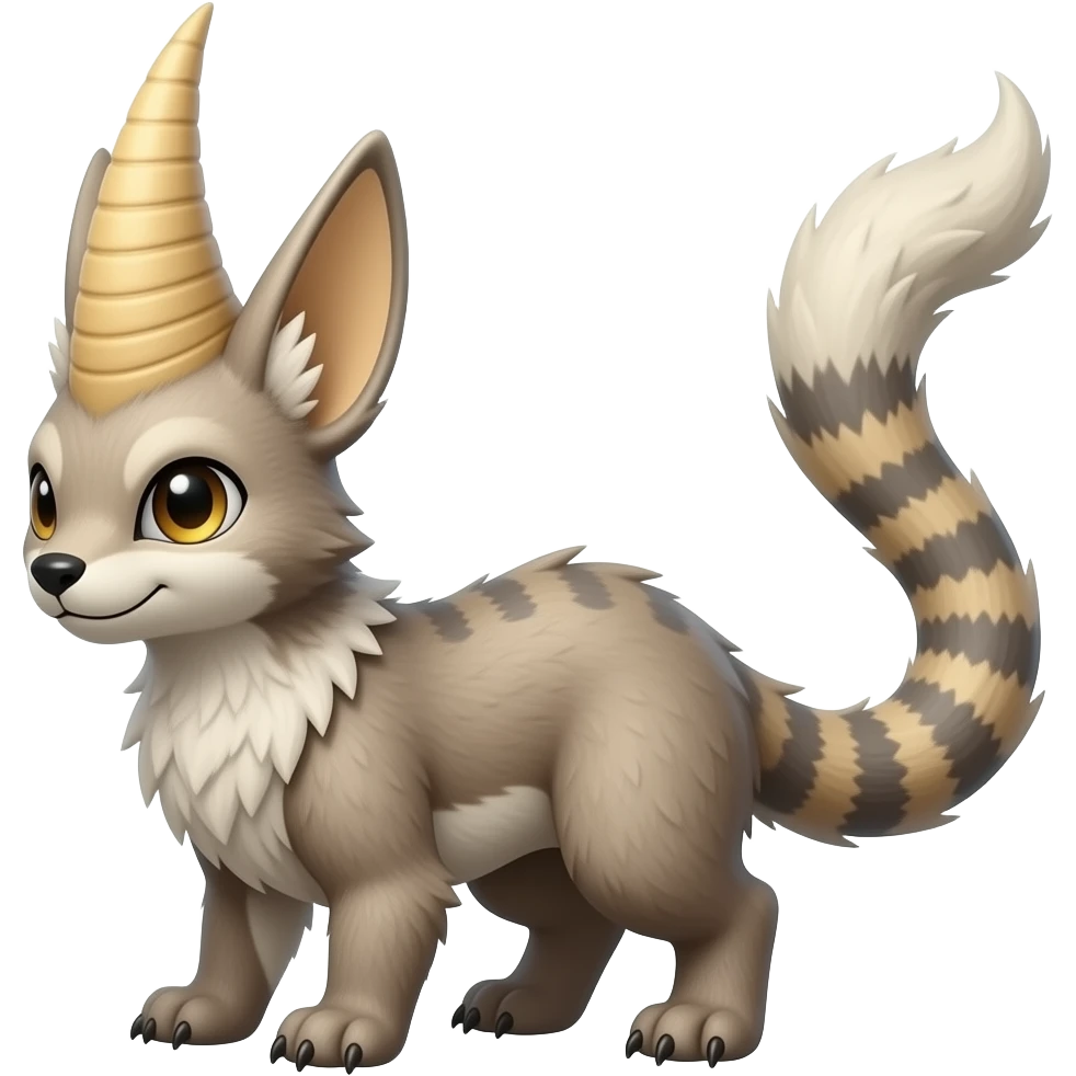 animal-vernid-sergal-grem2-creature with tapered tufted ears, and a long tufted tail emoji