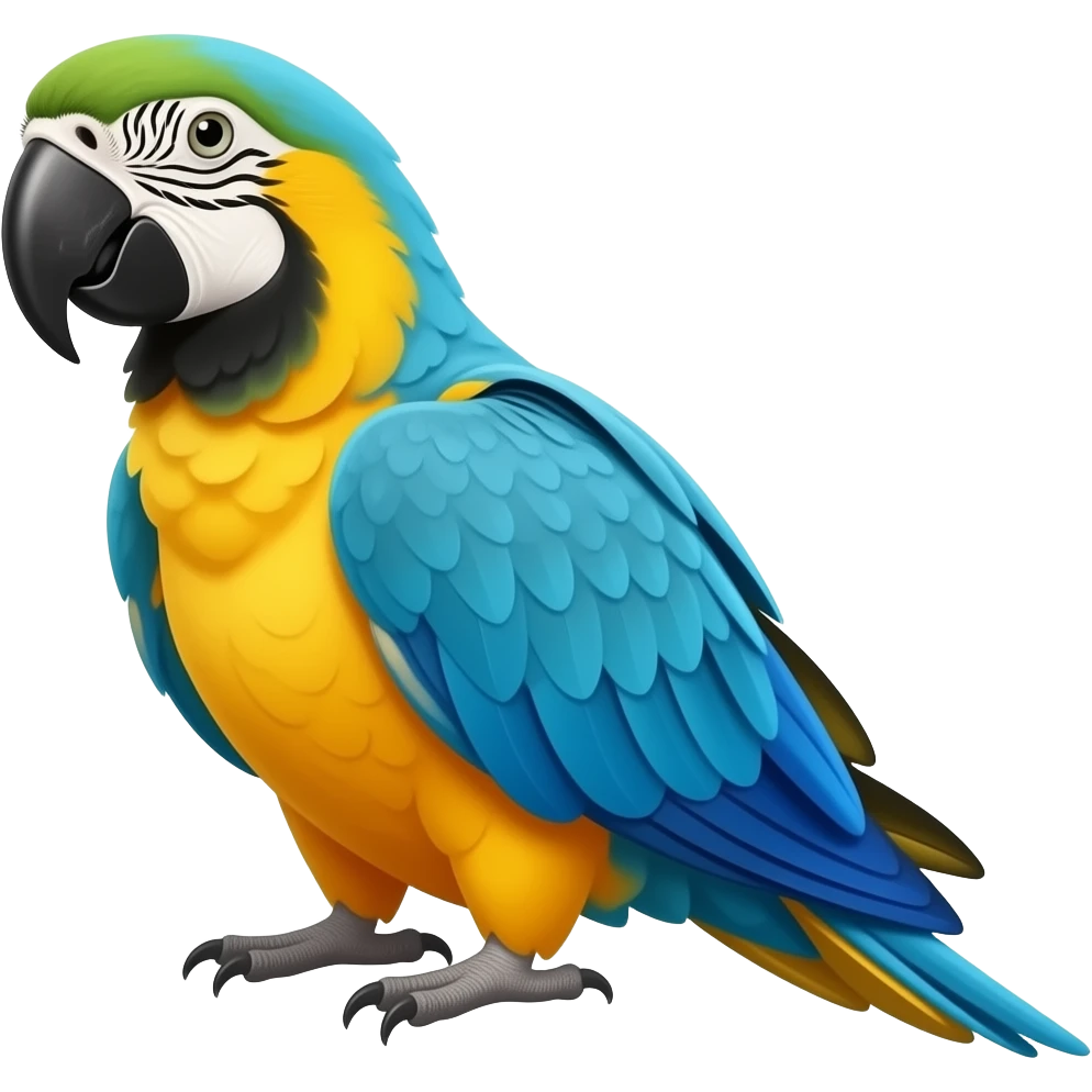 Yellow and blue macaw emoji