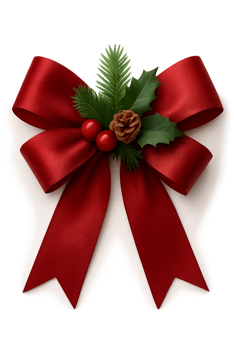 Christmas bow with decoration , remove background emoji