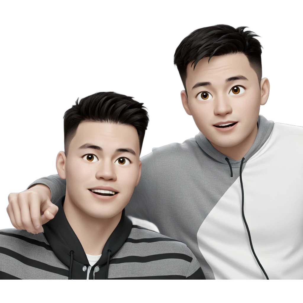 boys sharing a moment emoji