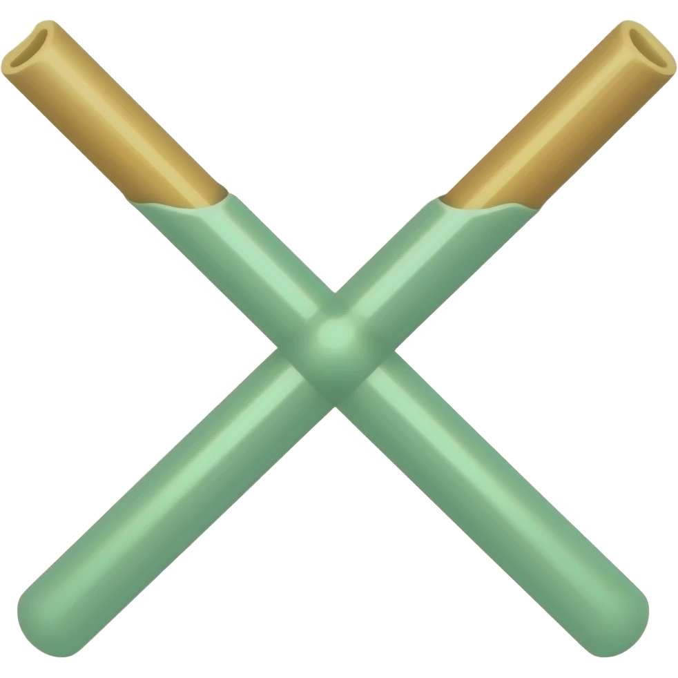 Mint one Pocky stick not biten emoji