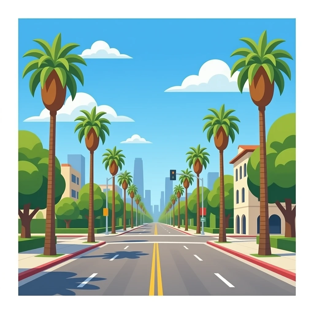 Hollywood Boulevard full view emoji