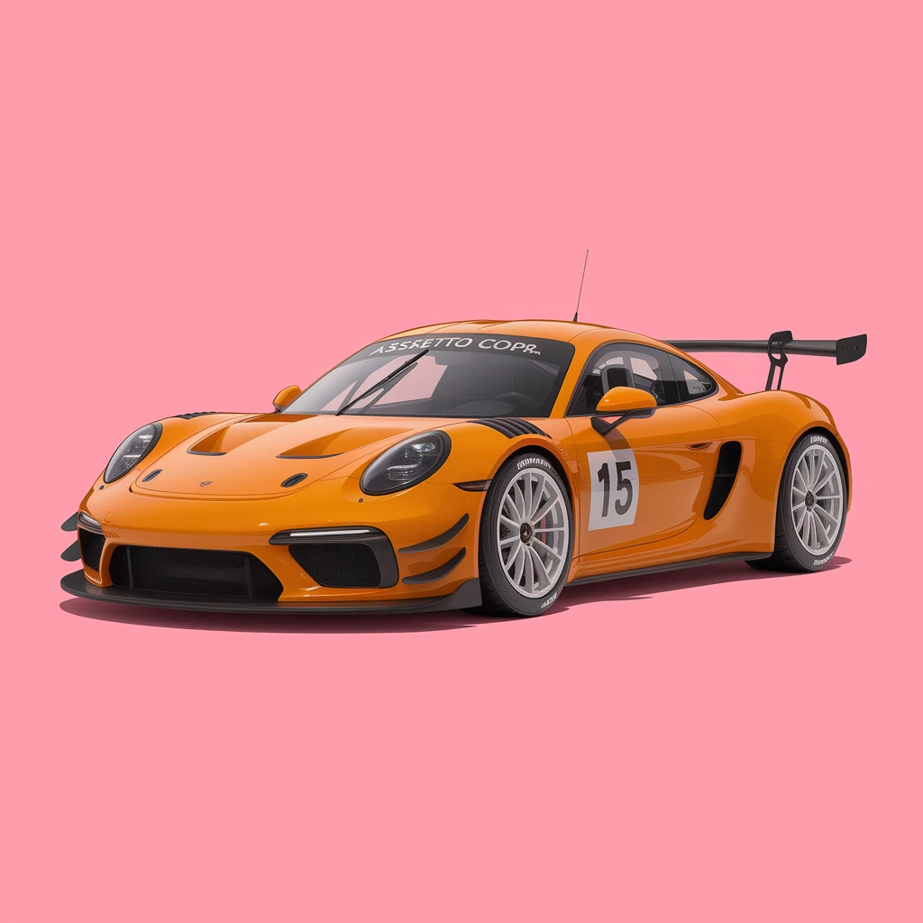Using a transparent background, give the Assetto Corsa a cute Cottagecore makeover emoji
