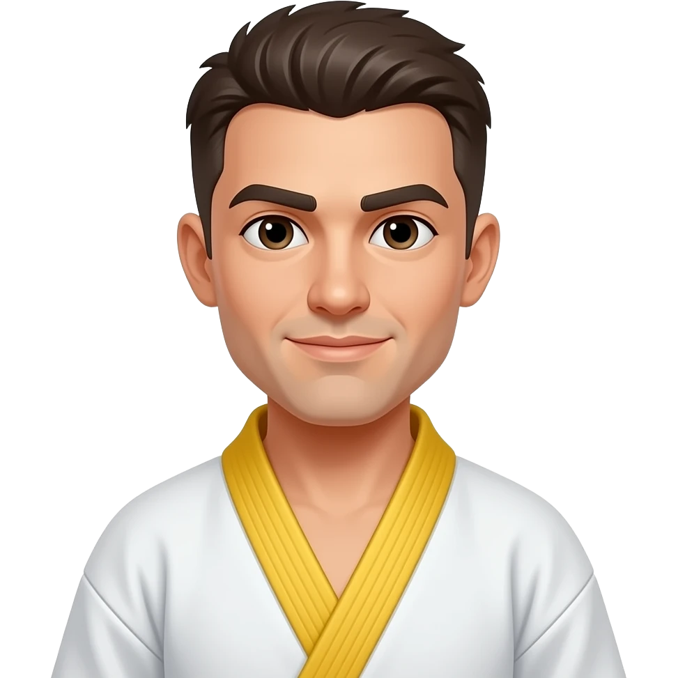 Yellow belt martial arts emoji