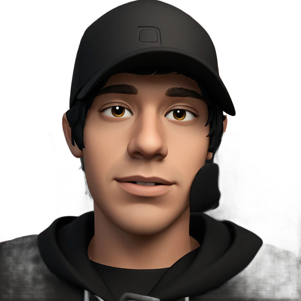 confident boy in black attire emoji