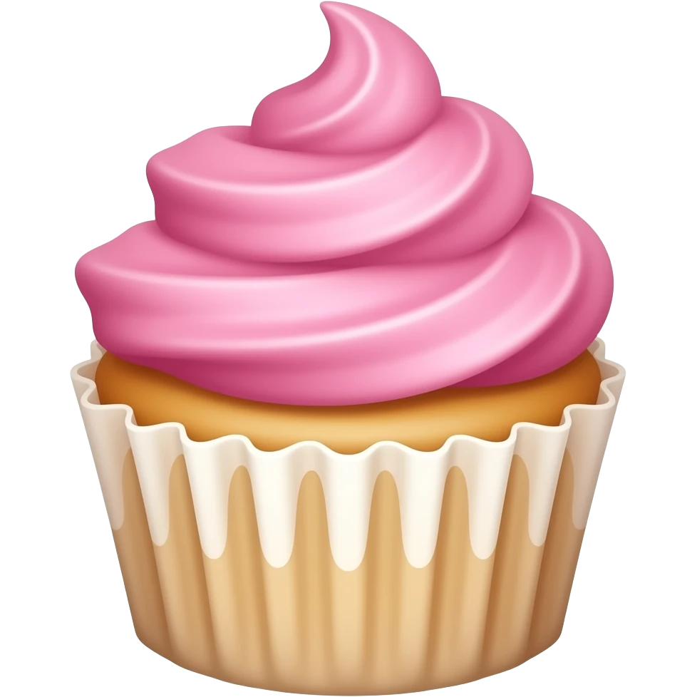 Cupcake with pink icing emoji