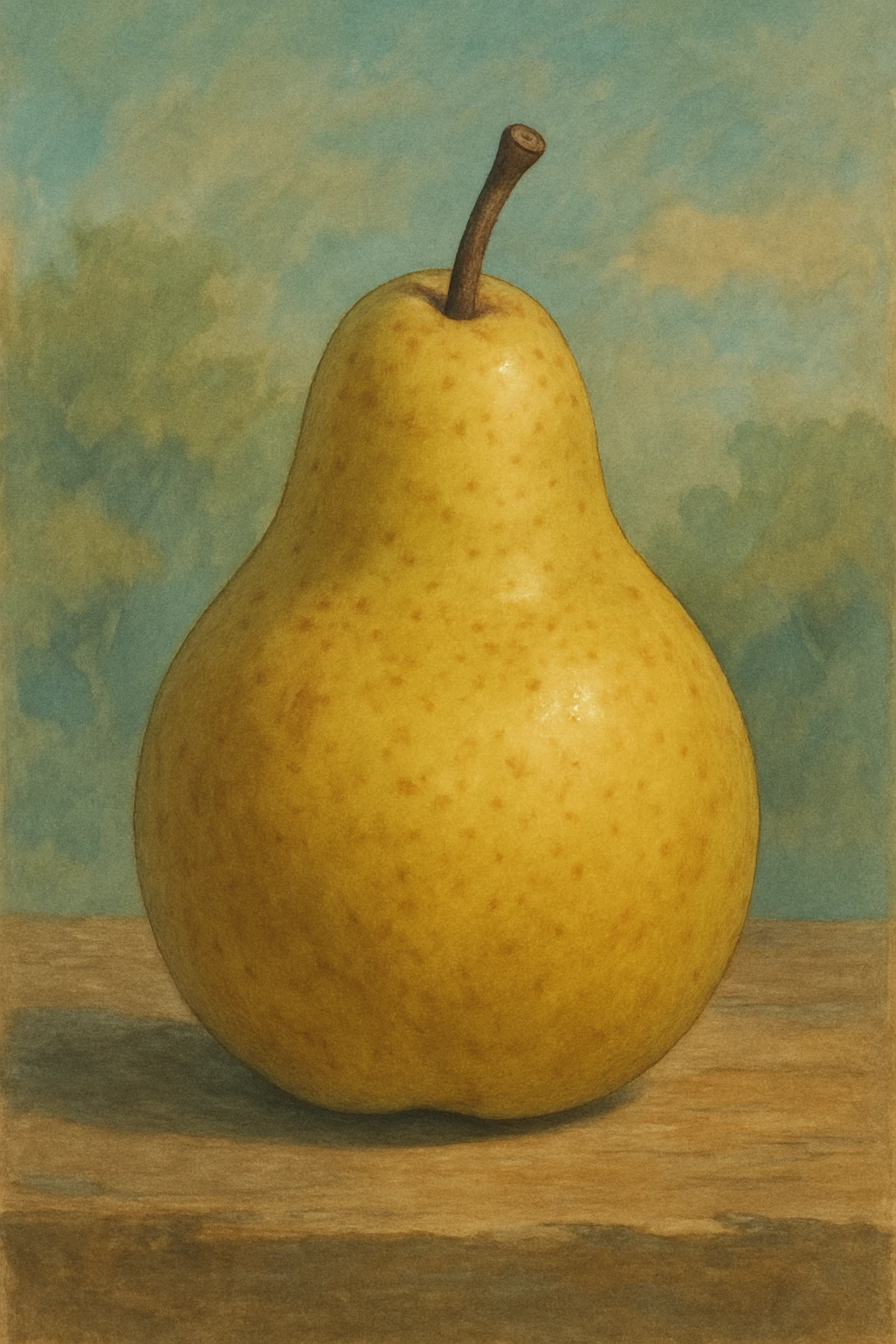 a realistic pear emoji