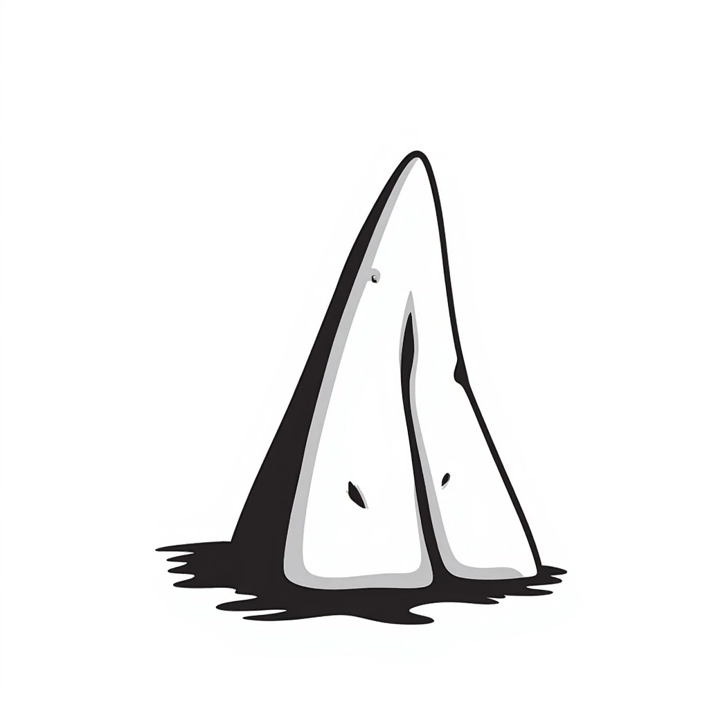 An iceberg, black emoji
