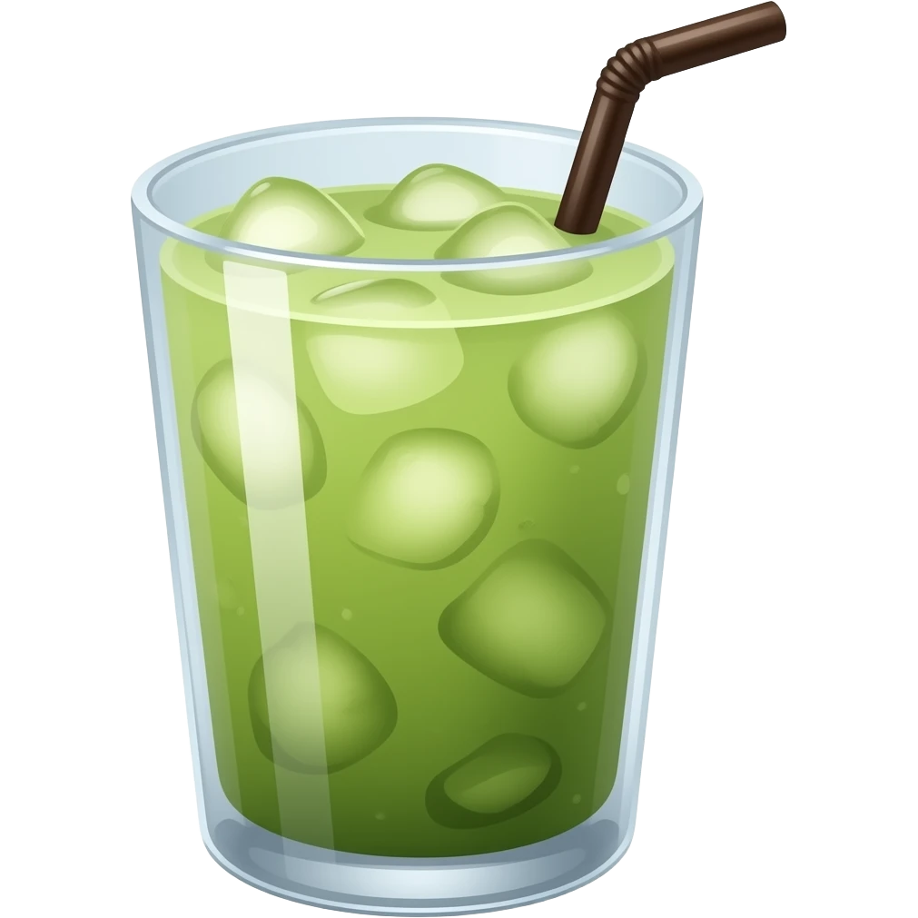 Iced matcha latte emoji
