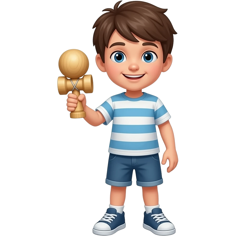 child playing kendama emoji