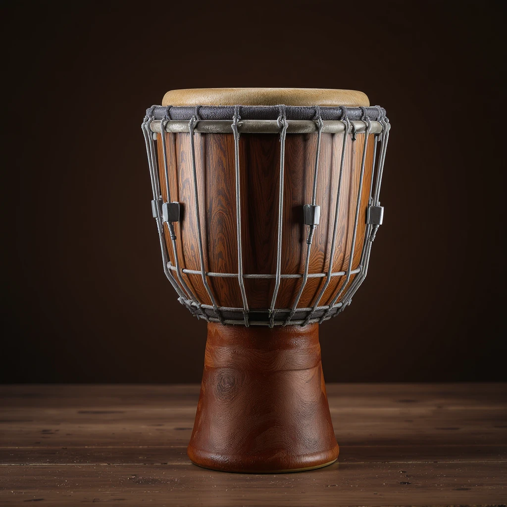 realistic djembe drum, detailed, high quality emoji