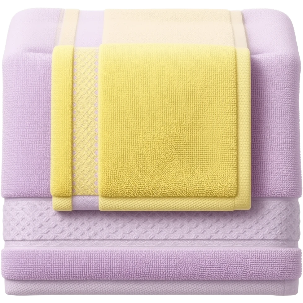 yellow purple Towel set inspired by Barbie colour pallete emoji