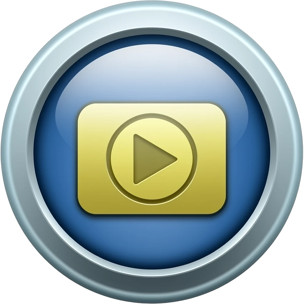 Hazme algo similar a esto con esos colores pero que se un como un boton de camisa, pero en el medio quiero el simbolo de play de color dorado brillante emoji