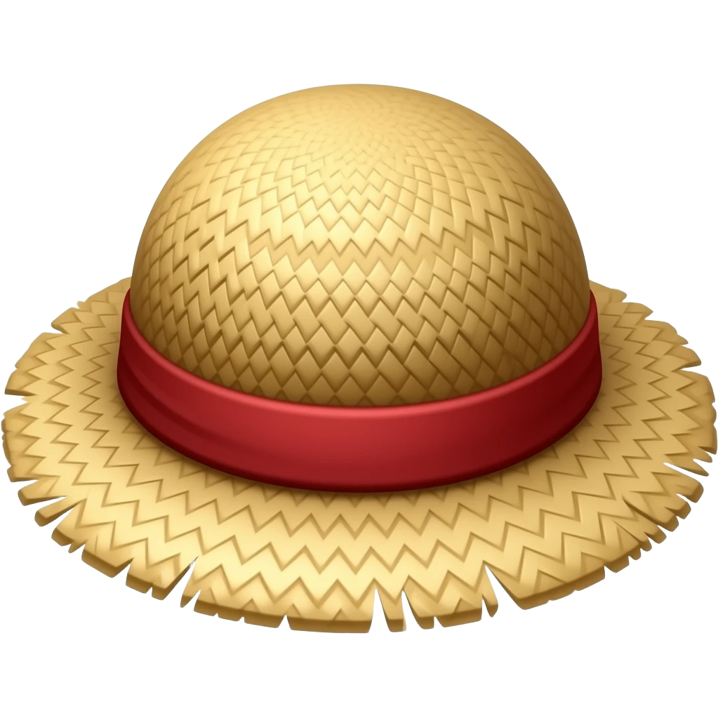 Luffy's straw hat emoji