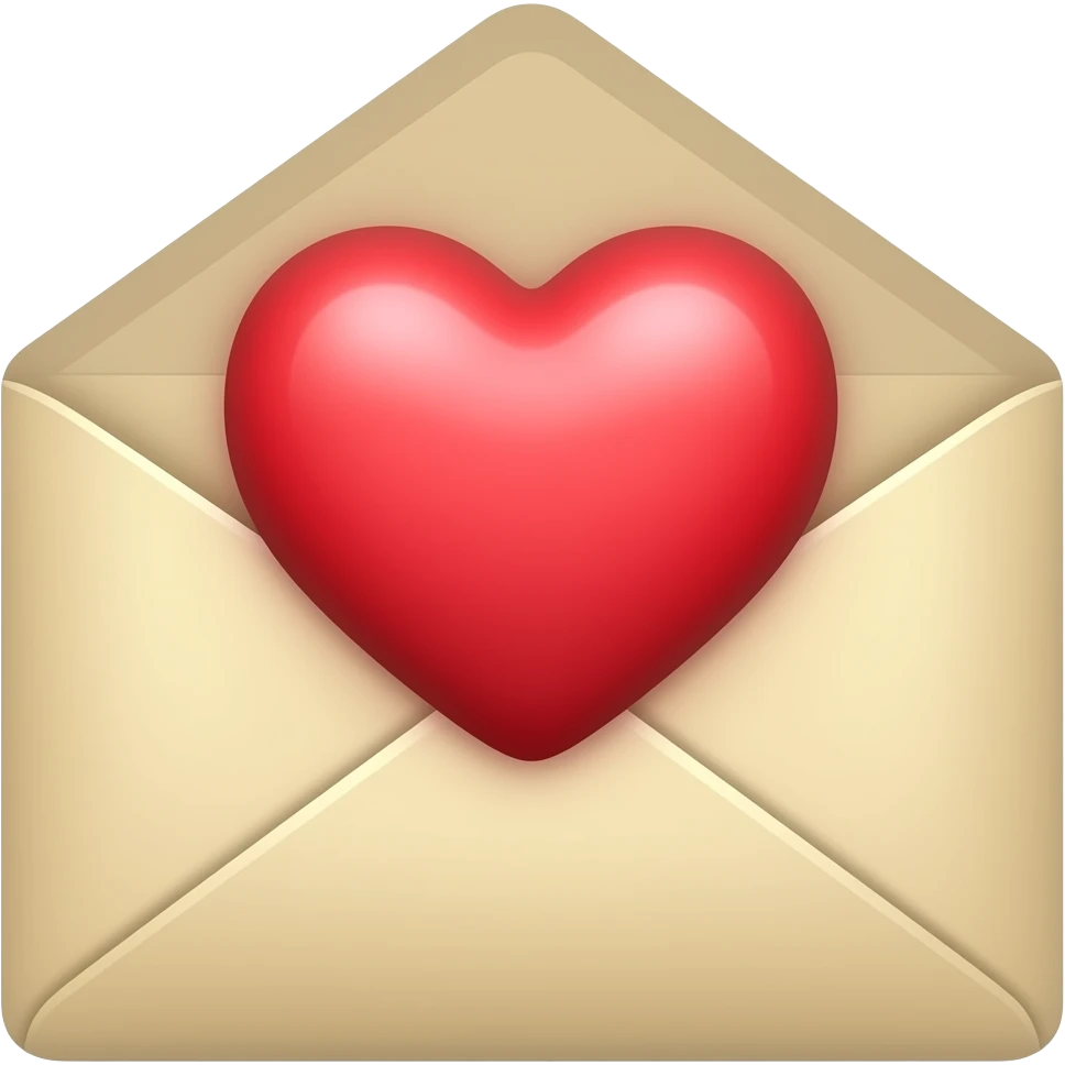 envelope with a heart on it emoji