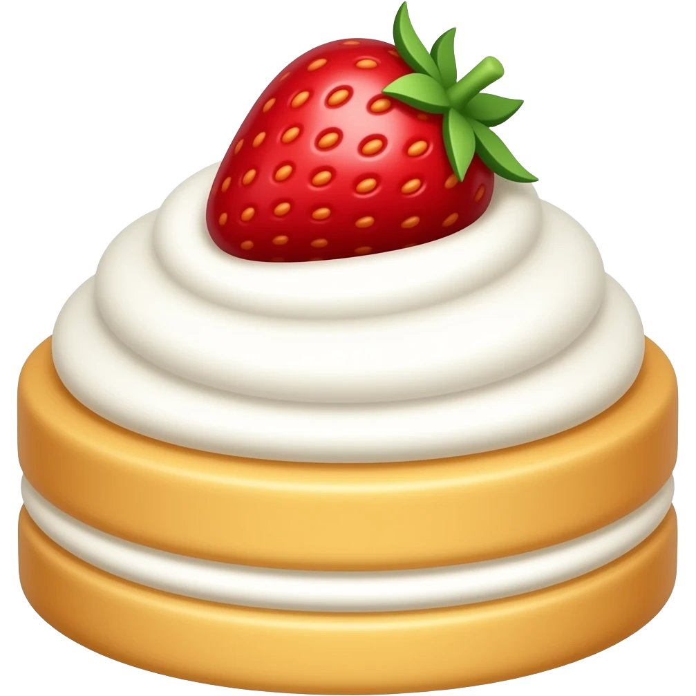 strawberry shortcake on shortcake emoji