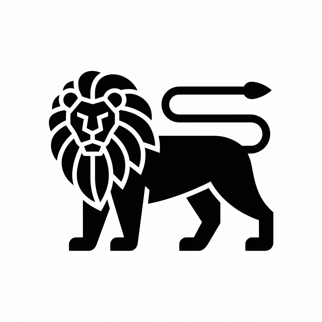 Lion icon black silhouette emoji