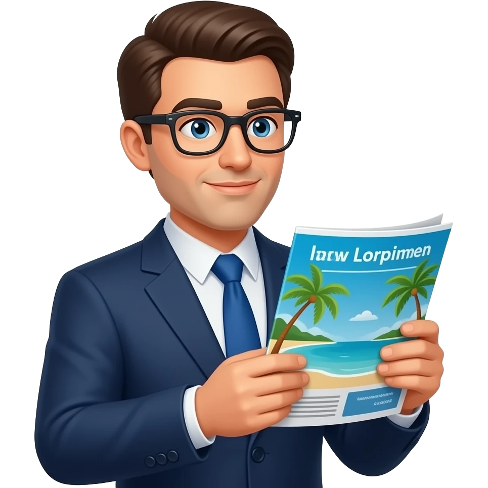 staff thinking of vacation emoji