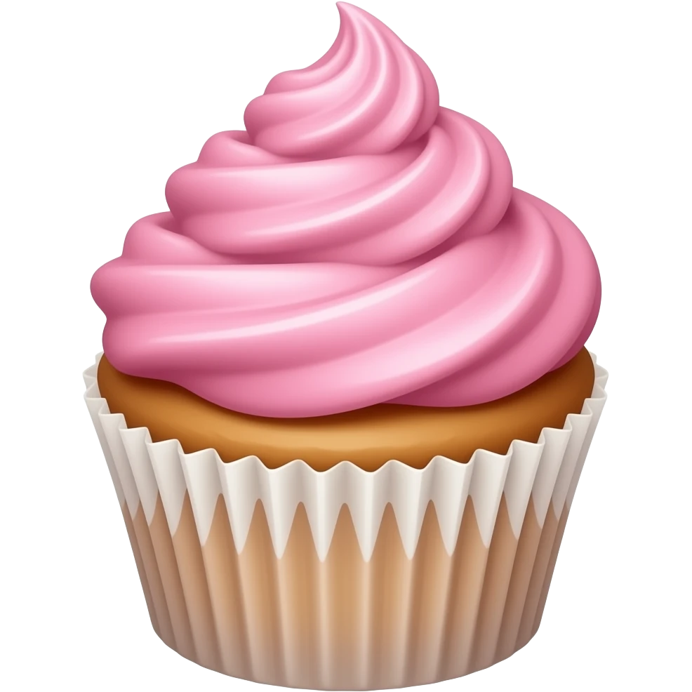 Cupcake with pink icing emoji