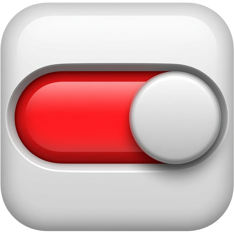 turn off slider red emoji